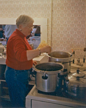 Finish Boiling of Syrup for the Starksboro Village Meeting House Sugar on Snow Party Starksboro Vermont (VT)