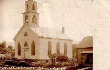 postcard of the Starksboro Village Meeting House Starksboro, Vermont VT dated 1910