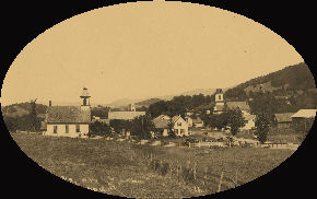 Starksboro Historical Society, Starksboro Village From the South c. 1914, Starksboro, Vermont (SHS in VT) 