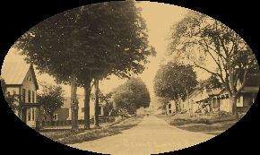 Starksboro Historical Society, Starksboro Village Looking North from Big Hollow Road, Starksboro, Vermont (SHS in VT) 
